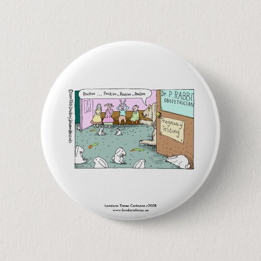 Hasen-Gynäkologen Lustiger Geschenkbutton Button (Vorderseite)
