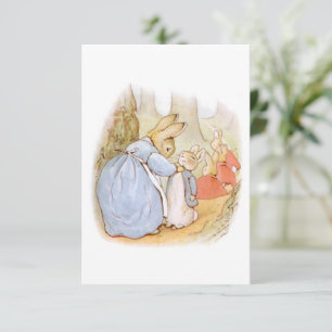 Hasen-Hase Vintage Blanko Dankeskarte