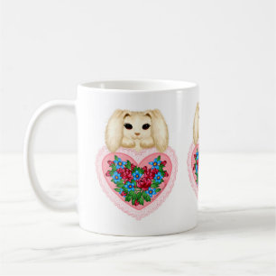 Hasen-Herz-Tasse Kaffeetasse