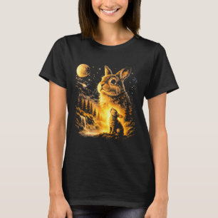Hasen heult zum Mond vintage 90er Tiere T-Shirt