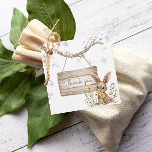 Hasen-Holzschild Danke Baby Shower Frühling Geschenkanhänger