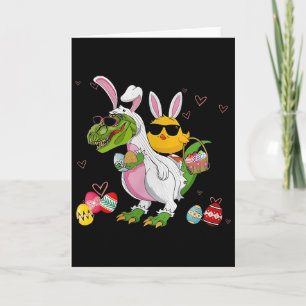 Hasen Huhn Reitender Dinosaurier T Rex Eierjagd Di Karte