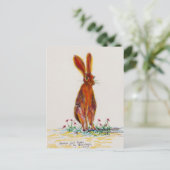 Hasen in den Mohnblumen Postkarte (Stehend Vorderseite)