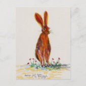 Hasen in den Mohnblumen Postkarte (Vorderseite)