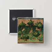 Hasen in einem Holz Button (Vorne & Hinten)