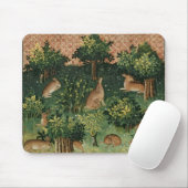 Hasen in einem Holz Mousepad (Mit Mouse)