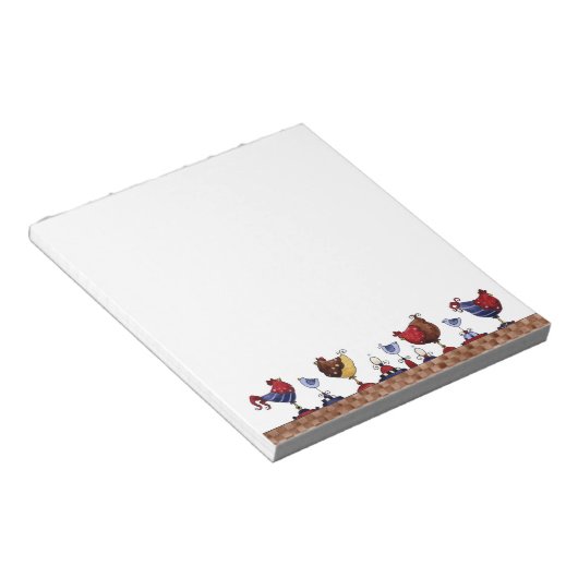 Hasen in einer Reihe - Notepad Notizblock (angewinkelt)