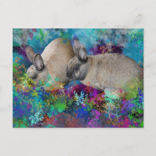 Hasen in Fantasyland Postkarte (Vorderseite)