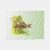 Hasen in Gras Fleece Blanket (Vorderseite (Horizontal))