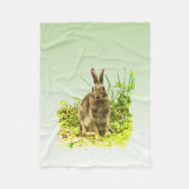 Hasen in Gras Fleece Blanket (Vorderseite)