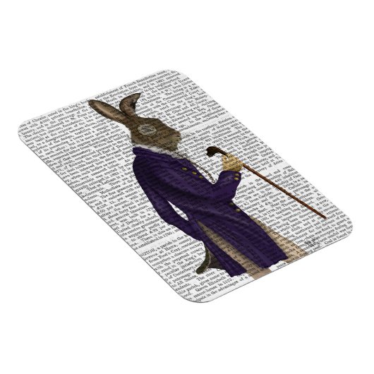 Hasen in Lila Hülle Magnet (Rechte Seite)