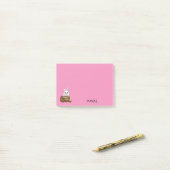 Hasen in Schokolade Ei Happy Oaster | Personalisie Post-it Klebezettel (Auf Schreibtisch)