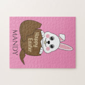 Hasen in Schokolade Ei Happy Oaster | Personalisie Puzzle (Horizontal)