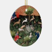 Hasen Jagd fol.92 Frau-Fr 616, vom Livrede Keramikornament (Rechts)