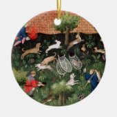 Hasen Jagd fol.92 Frau-Fr 616, vom Livrede Keramikornament (Vorne)