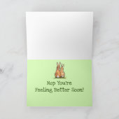 Hasen-Kaninchen erhalten gute Ermutigung Beileid Karte (Innenseite)