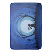 Hasen, Kaninchen, Mondschein-Silhouette Badematte (Vorderseite Vertikal)