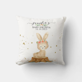 Hasen-Kaninchen-Wildtier-Wald-Babygeschenk Kissen
