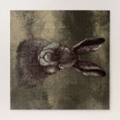 Hasen, Kaninchen, zeichnend Puzzle (Horizontal)