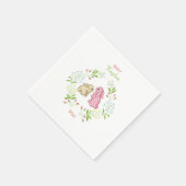 Hasen Kranz Serviette (Ecke)