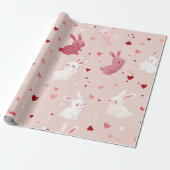 Hasen Küsschen & Herzenswünsche Geschenkpapier (Ungerollt)