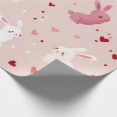 Hasen Küsschen & Herzenswünsche Geschenkpapier (Ecke)