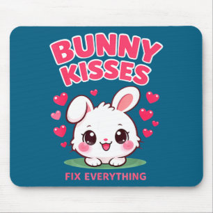 Hasen Küsschen reparieren alles süße Hasen Design Mousepad