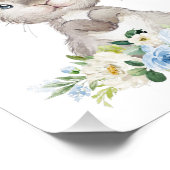 Hasen, Landtiere, Blüten, Junge Kinderzimmer Fotodruck (Ecke)