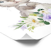 Hasen, Landtiere, Lilac-Blume, geschlechtsneutral Fotodruck (Ecke)