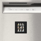 Hasen liest Buch Frohe Ostern Buchwurm Kinder Männ Magnet (In Situ (Geschirrspüler))