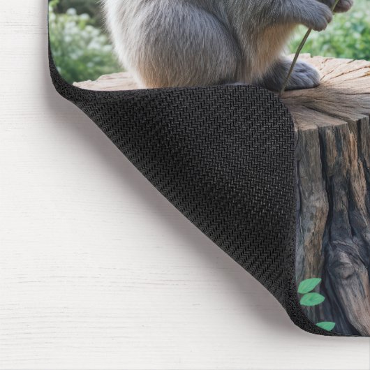 Hasen mit Diskettenhütte und Blume Mousepad (Ecke)