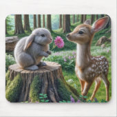 Hasen mit Diskettenhütte und Blume Mousepad (Vorne)