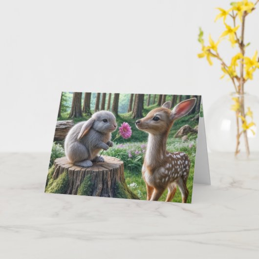 Hasen mit Floppy Karte (Gelbe Blume)