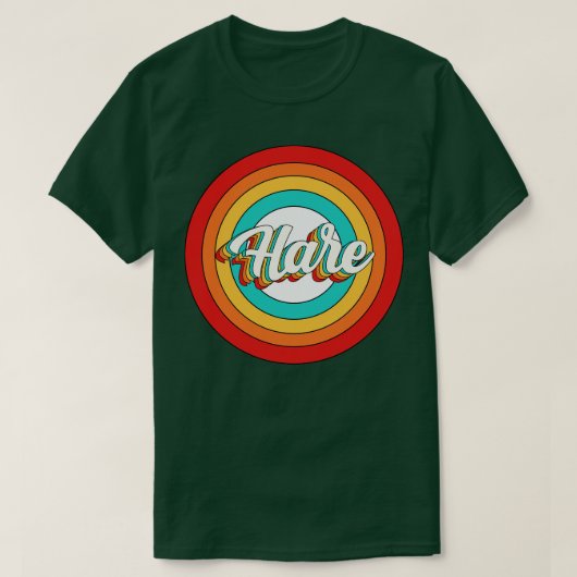 Hasen-Name-Shirt Vintage-Hasen-Kreis T-Shirt (Design vorne)