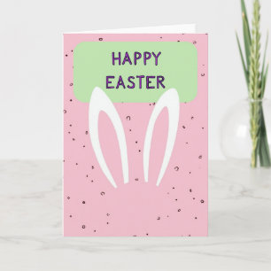 Hasen-Ohren-Muster Frohe Ostern-Karte Karte