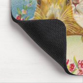 Hasen-Ostergrüße Vintage Mousepad (Ecke)