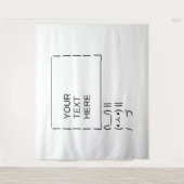 Hasen Protestschild / Anpassbare ASCII-Textkunst Wandteppich (Vorderseite)