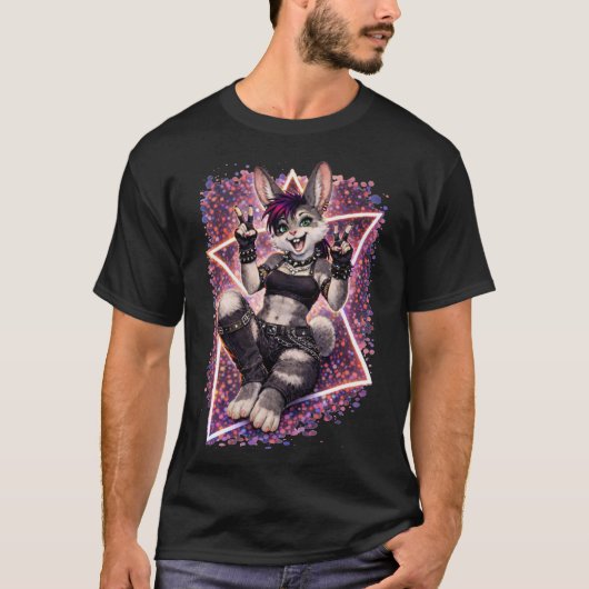 Hasen-Punk T-Shirt (Vorderseite)