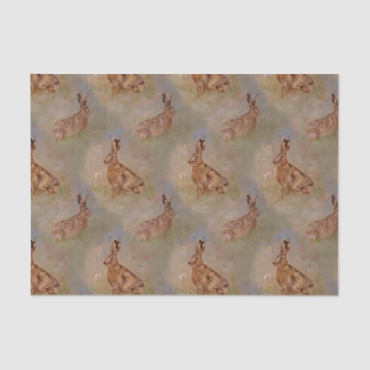 Hasen, rabbitss Löwenzahnsommer Seidenpapier (Vorderseite)