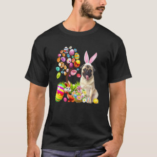 Hasen Reh Mops Hund Frohe Ostern Eier Baum T-Shirt