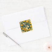 Hasen Ringelblume Quadratischer Aufkleber (Umschlag)