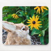 Hasen-Schniffe-Blume Mousepad (Vorne)