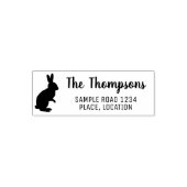 Hasen-Silhouette mit Adresse Süßes Ostern Permastempel (Design)