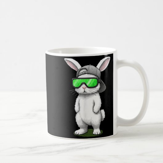 Hasen-Sonnenbrille Mütze cooler Hase Pixel Osterta Kaffeetasse (Rechts)