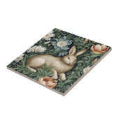 Hasen und Blume im Jugendstil Fliese (Seite)