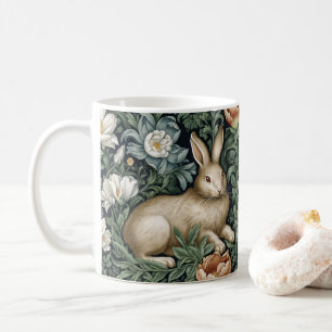 Hasen und Blume im Jugendstil Kaffeetasse