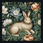 Hasen und Blume im Jugendstil Poster<br><div class="desc">Hasen und Blume im Gartenstil,  William Morris inspirierte Kunst.</div>