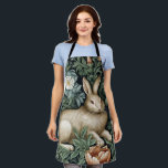 Hasen und Blume im Jugendstil Schürze<br><div class="desc">Hasen und Blume im Gartenstil,  William Morris inspirierte Kunst.</div>