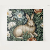 Hasen und Blume im Jugendstil Wandteppich (Vorderseite (Horizontal))