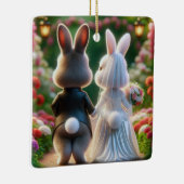 Hasen und Hasen Keramikornament (Rechts)